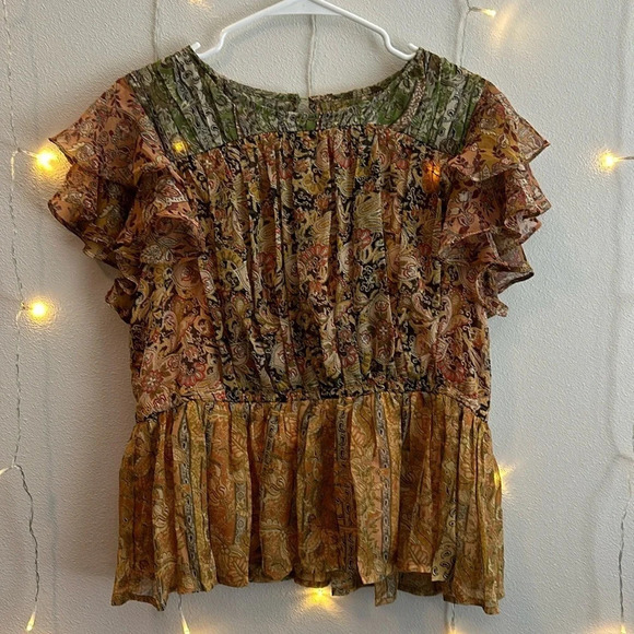 Chelsea & Theodore Tops - Chelsea & Theodore Paisley Printed Blouse